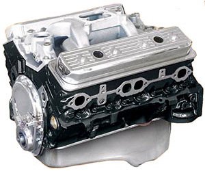 Small Block Chevy 383ci 420 HP Base Crate Engine, Vortec Cast Iron Heads