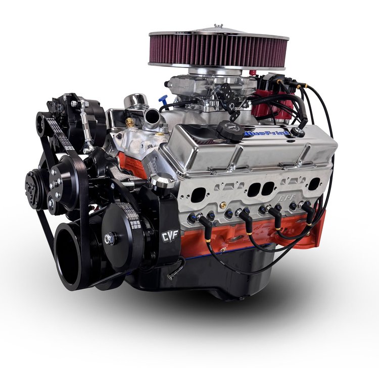 BP4002CTFDK GM Compatible Small Block Chevy 400 ci. Deluxe Dressed Fuel Injected Crate Engine w/Black Pulley Kit  [500 HP]