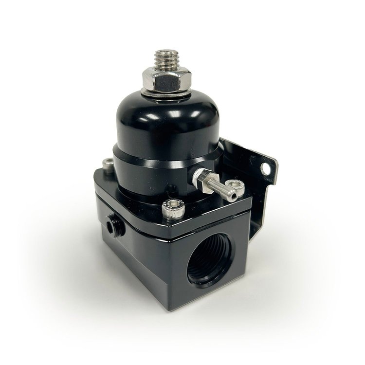 BPP13101BK EFI Billet Aluminum Fuel Pressure Bypass Regulator, 10AN ORB, 40-75PSI, Black