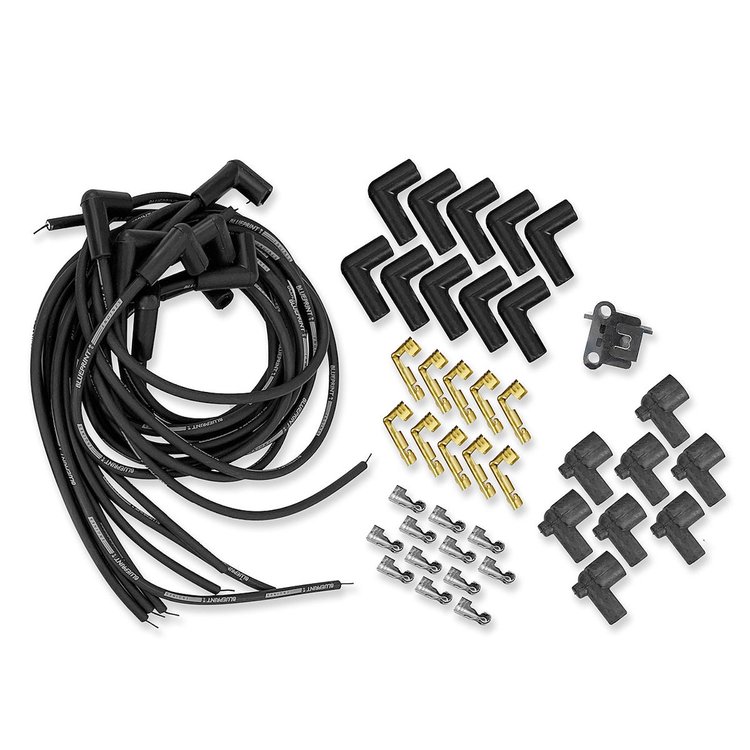 BPP28608 8mm Spark Plug Wire Set, 90 Degree Boots, Small Black Chevy
