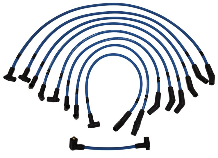 BPP28890 Classic Blue 8.65 mm Spark Plug Wires for Ford Small Block Engines
