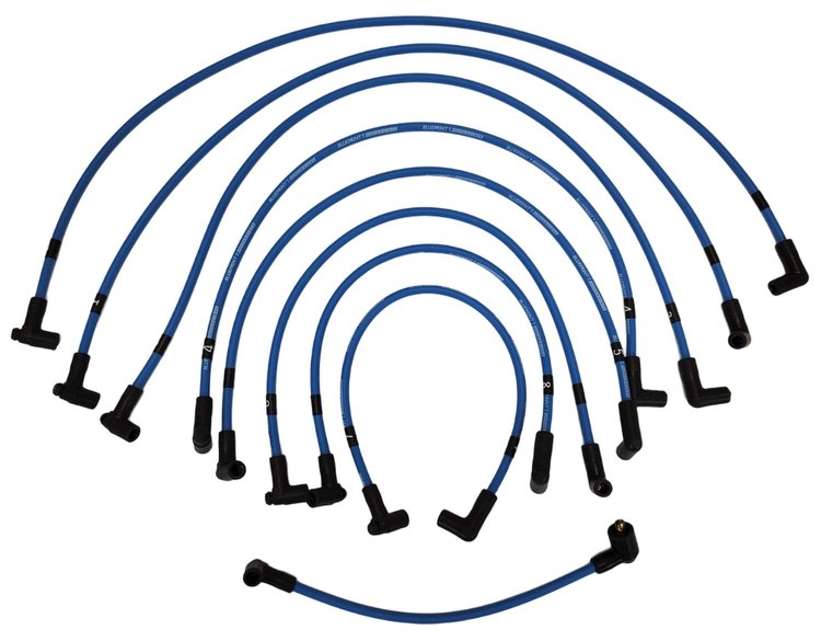 BPP28893 Classic Blue 8.65 mm Spark Plug Wires for Chevy Small Block Engines