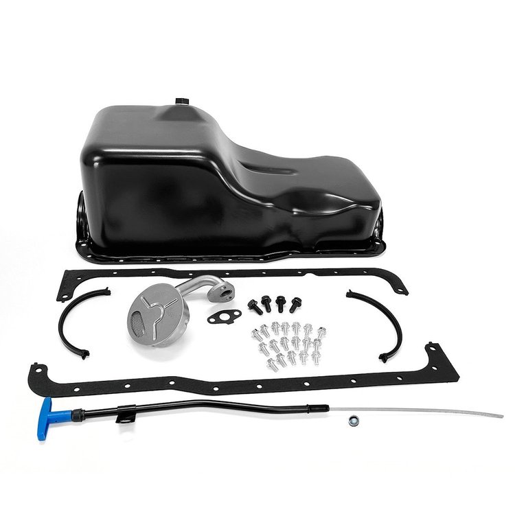 BPP302FSPAN Ford 302 Oil Pan Swap Kit, Front Sump Oil Pan Kit