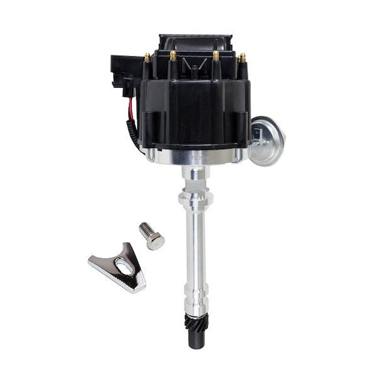 BPP350BK HEI Distributor, Chevy SBBB, V8 Engine, 65K Mopar, Black Cap