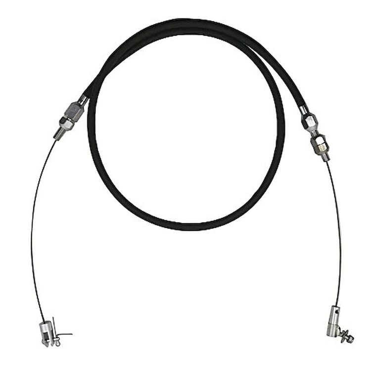 BPP36TCB 36 in. Stainless Braided Throttle Cable Kit, Universal Black