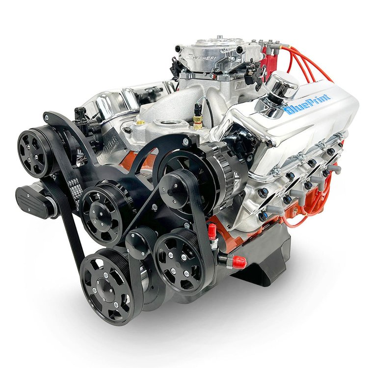 PS502CTFKB Big Block Chevy 502 ci. ProSeries Deluxe Dressed Fuel Injected Crate Engine w/Black Pulley Kit [627 HP]