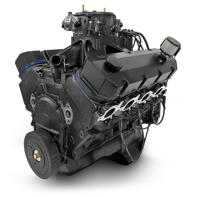 PS6320CTCX 632CI GM Big Block Compatible Base Dressed, Carb, Blackout