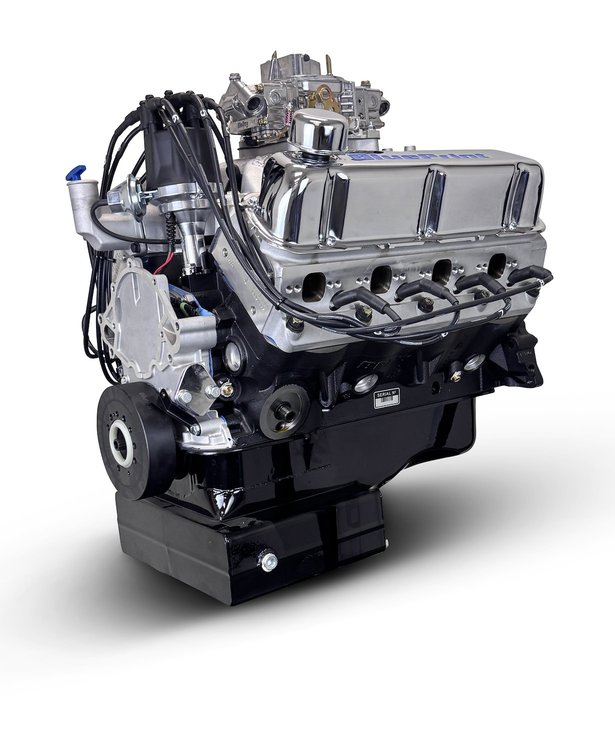 PSF4271CTC Ford Small Block Compatible 427 ci. Base Dressed Carbureted Crate Engine [Front Sump]