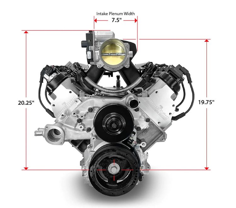 PSLS37650CTF GM LS 376 ci. (6.2L) ProSeries Base Dressed Engine w/LS3 Fabricated Aluminum Intake [525 HP]