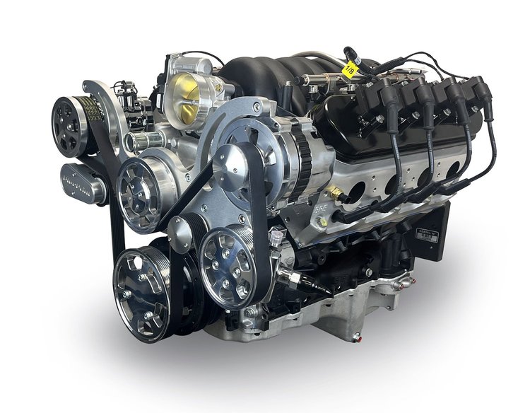 PSLS4273CTFK GM LS 427 ci. (7.0L) ProSeries Deluxe Dressed Engine w/GM Plastic Intake Manifold & Polished Pulley Kit [605 HP]