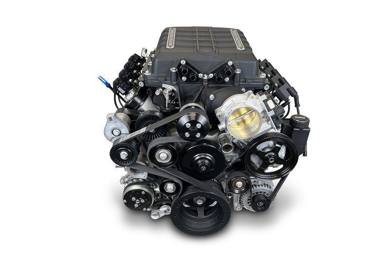 PSLS4279SCTKB 376CI GM LS Compatible Deluxe Dressed, Supercharged, Black Kit