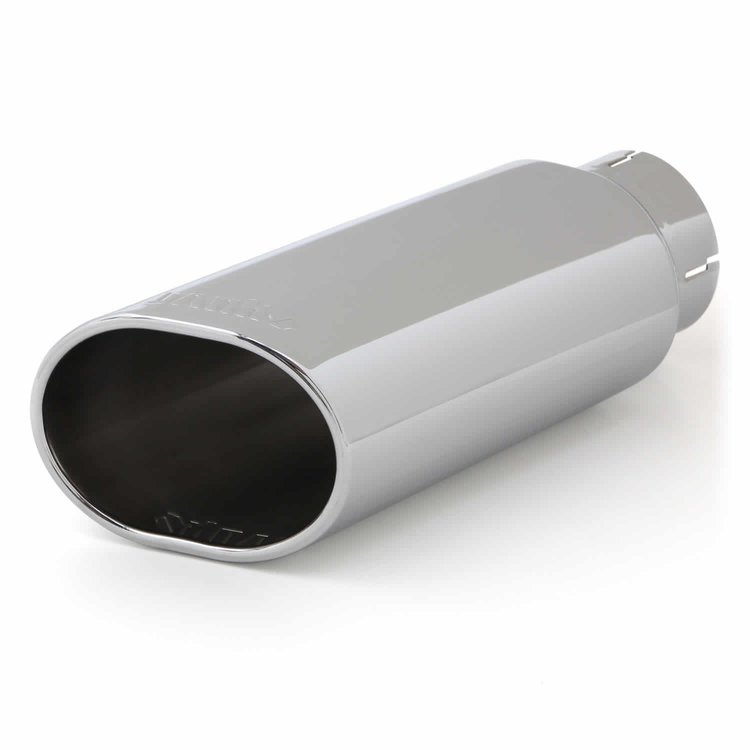 Stainless Steel Exhaust Tip Doublewall Oval Angle Cut
