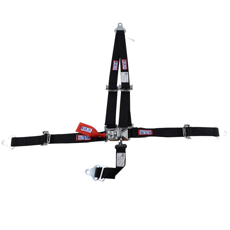 5-Point Latch and Link Racing Harness Black