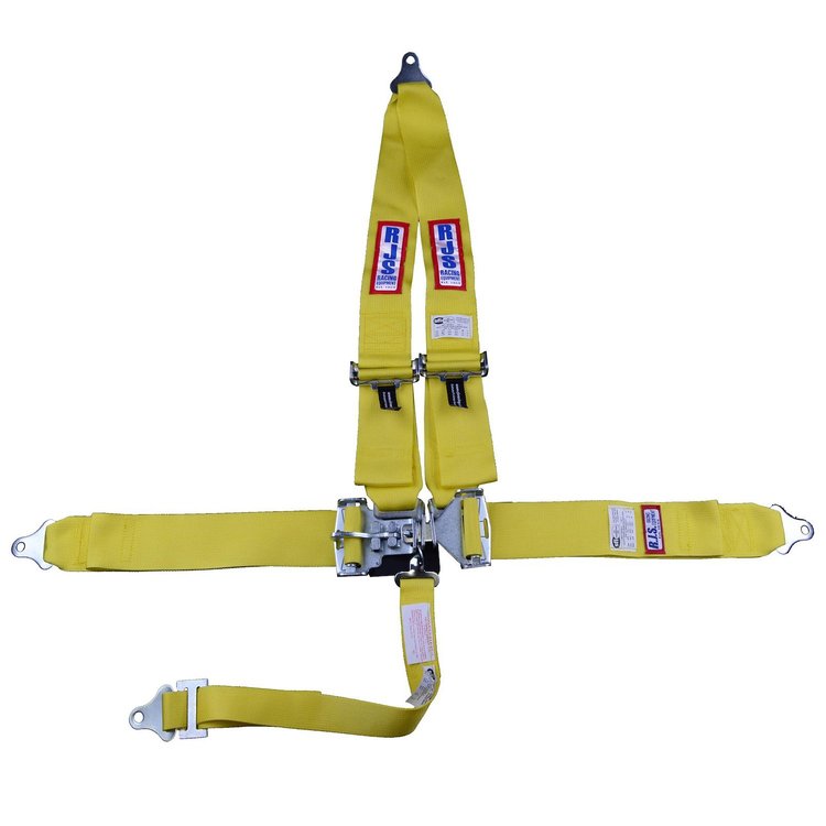 5-Point Latch and Link Racing Harness Yellow