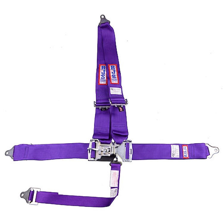 5-Point Latch and Link Racing Harness Purple
