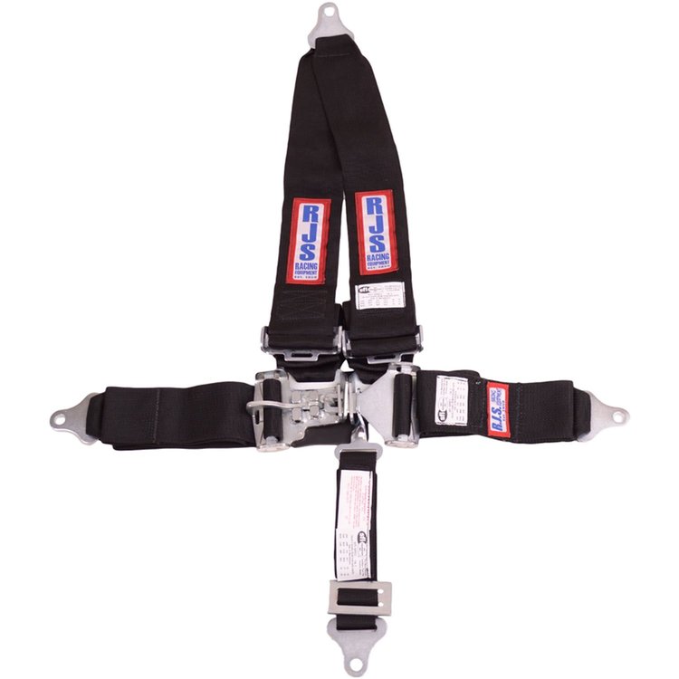 5-Point Latch and Link Racing Harness Black
