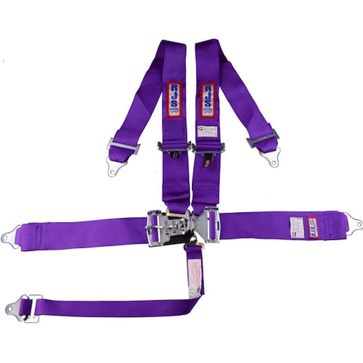 5-Point Latch and Link Racing Harness Purple