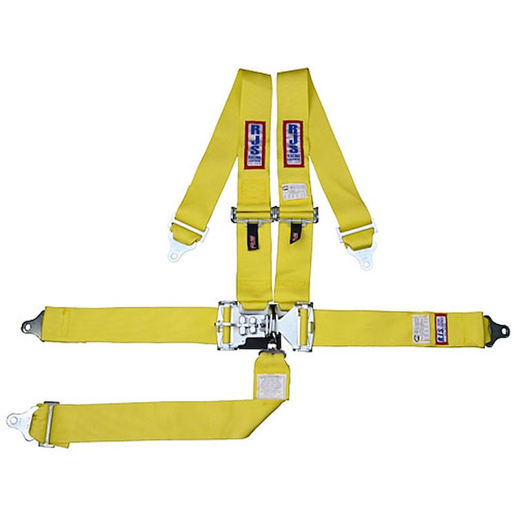 5-Point Latch and Link Racing Harness Yellow
