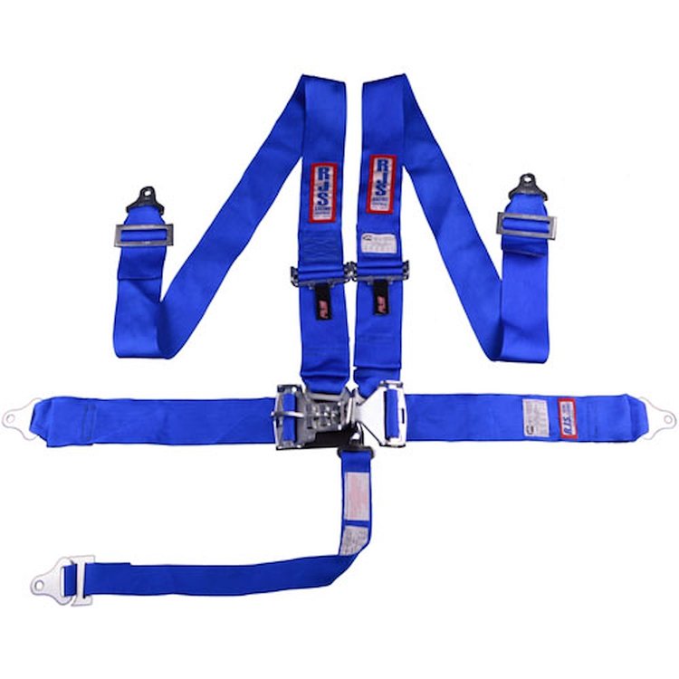 5-Point Latch and Link Racing Harness Blue