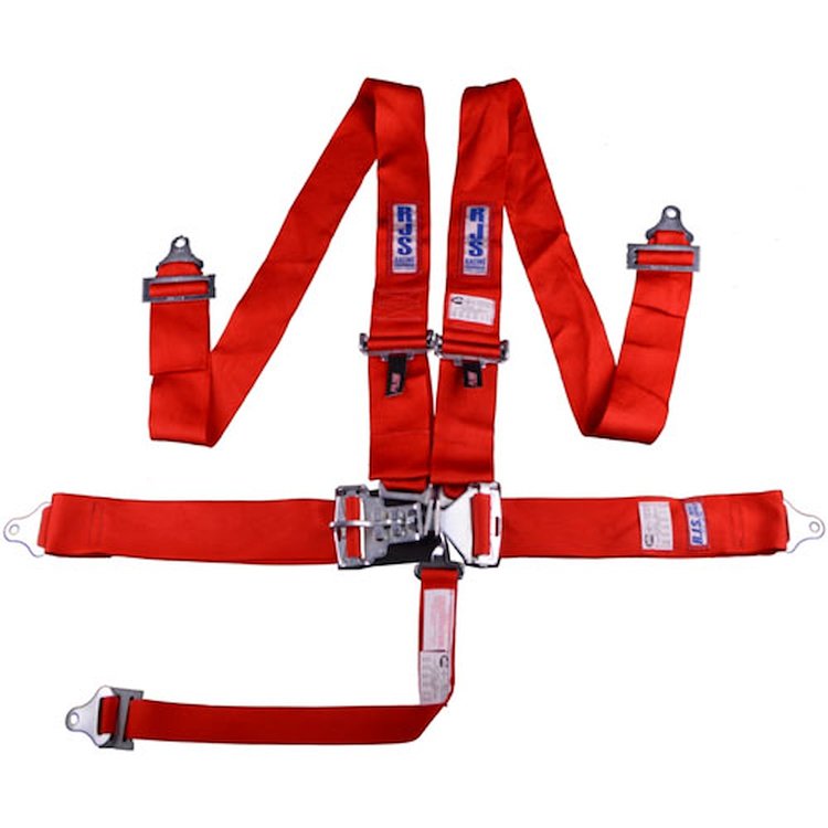 5-Point Latch and Link Racing Harness Red