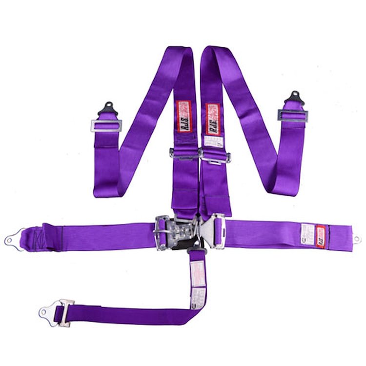 5-Point Latch and Link Racing Harness Purple