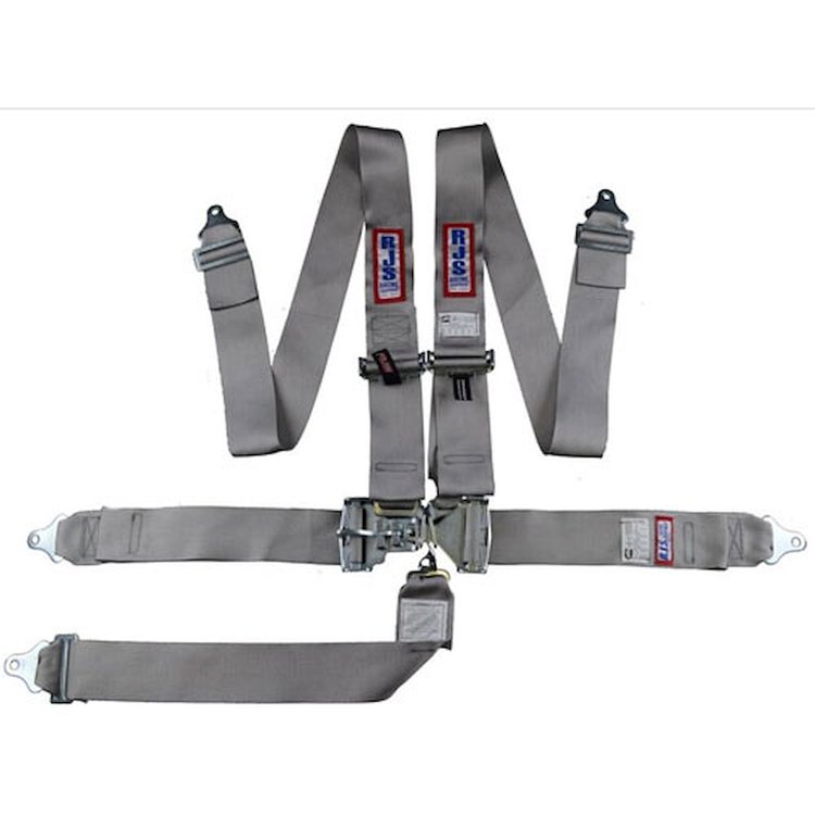 5-Point Latch and Link Racing Harness Grey