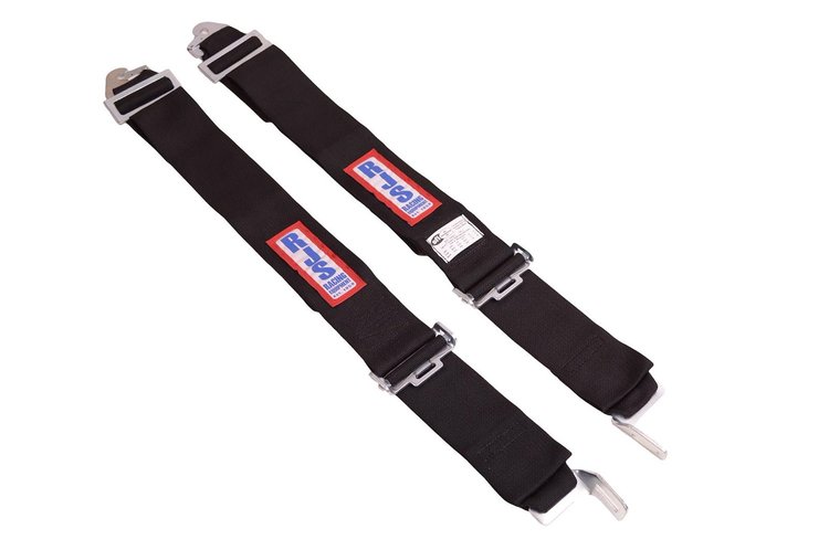 SFI 16.1 3 CAM-LOCK PULL UP Lap Belt w/Buckle SNAP BLACK