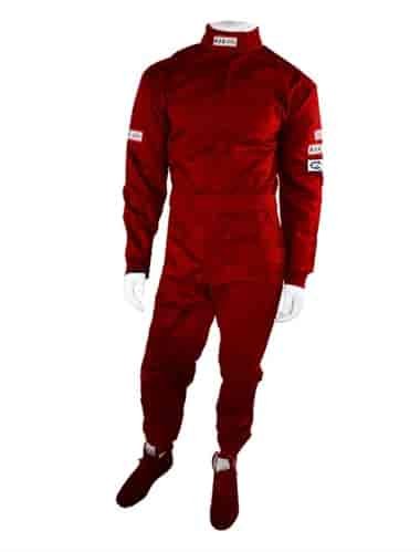 RACER 5 CLASSIC SFI 3-2A/5 2 LAYER 1 Piece FR Cotton Suit 6X CUSTOM FIT RED