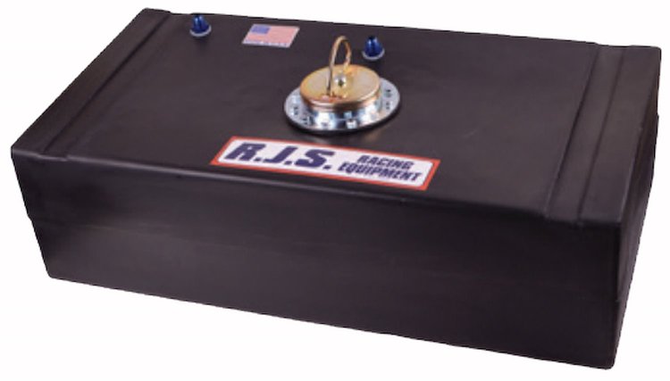 32 Gallon Economy Fuel Cell with Raised Plastic Filler Cap and Red Can