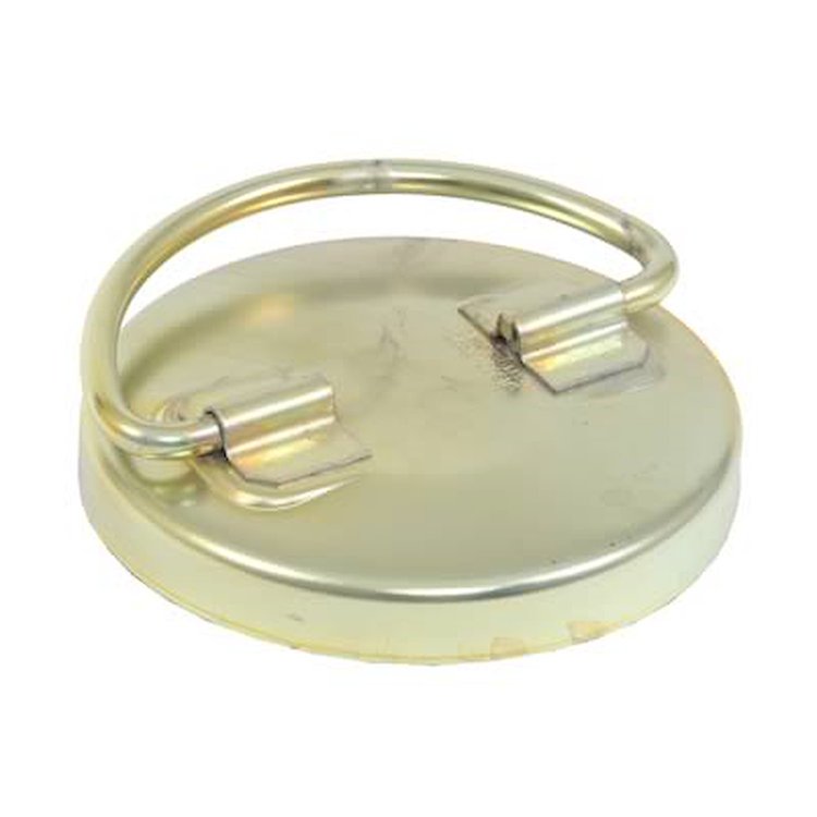 Metal D Ring Fuel Cell Cap NON Vented Cap ONLY with Gap Gasket SILVER