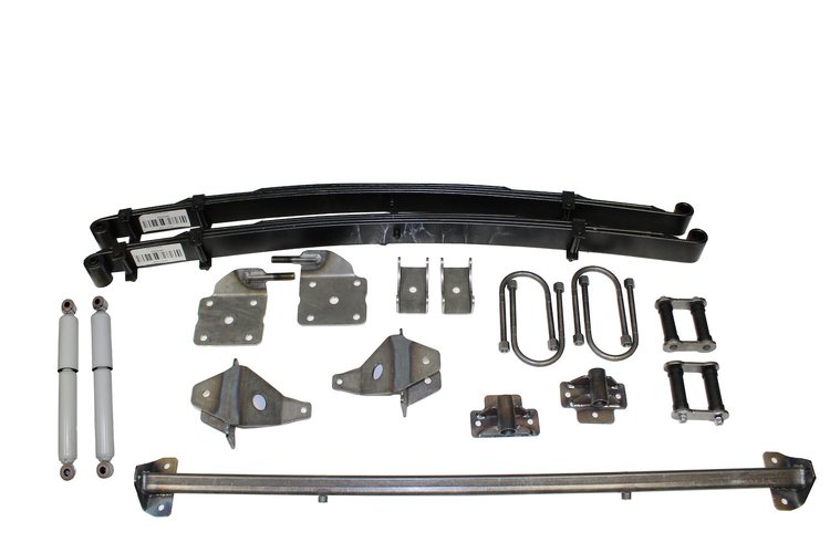 AS-1014CGY Complete Leaf Spring Rear End Mounting Kit for 1948-1954 Chevy and GMC Pickup Truck (Gas Shocks)