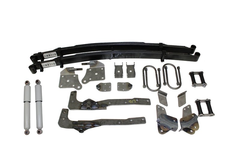 AS-2014CGHD Complete Leaf Spring Rear End Mounting Kit for 1935-early 1936 Ford (Gas Shocks, Heavy Duty Springs)