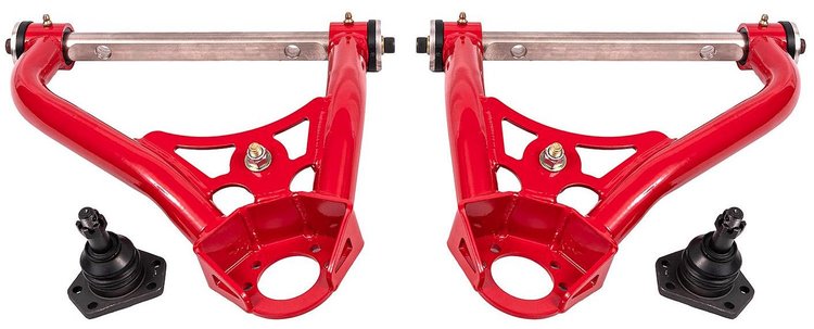 AAU311R Front Upper A-Arms for 1967-1969 GM F-Body, 1968-1974 GM X-Body [Red Powder Coat]