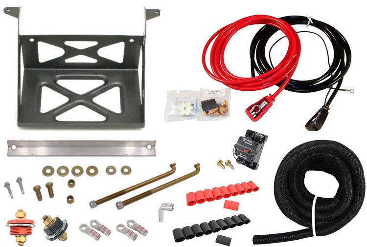 Battery Relocation Kit 1982-2002 GM F-Body - Black Hammertone Finish