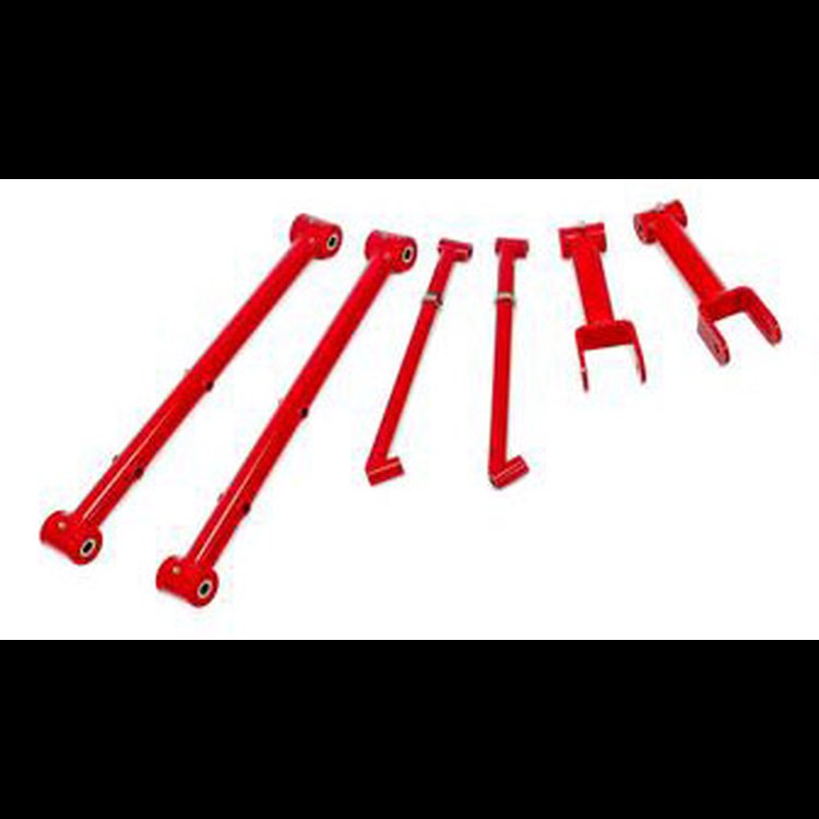 Rear Suspension Control Arm Kit 1968-1972 GM A-Body, Non-Adjustable [Red Power-Coat Finish]