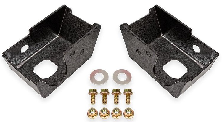 SG1860H Rear Shock Mount Skid Plates Fits Select Ford Bronco [Black Hammertone]