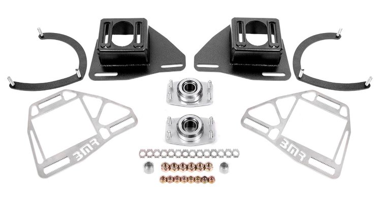 Caster Camber Plates with Lockout Plates for 1982-1992 Chevy Camaro, Pontiac Firebird [Black]