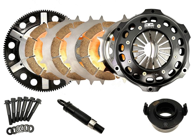 1848037-D3 Full Race Triple-Disc Clutch Kit for Honda K Series, 184 mm Ceramic, Dual Diaphragm, w/Flywheel