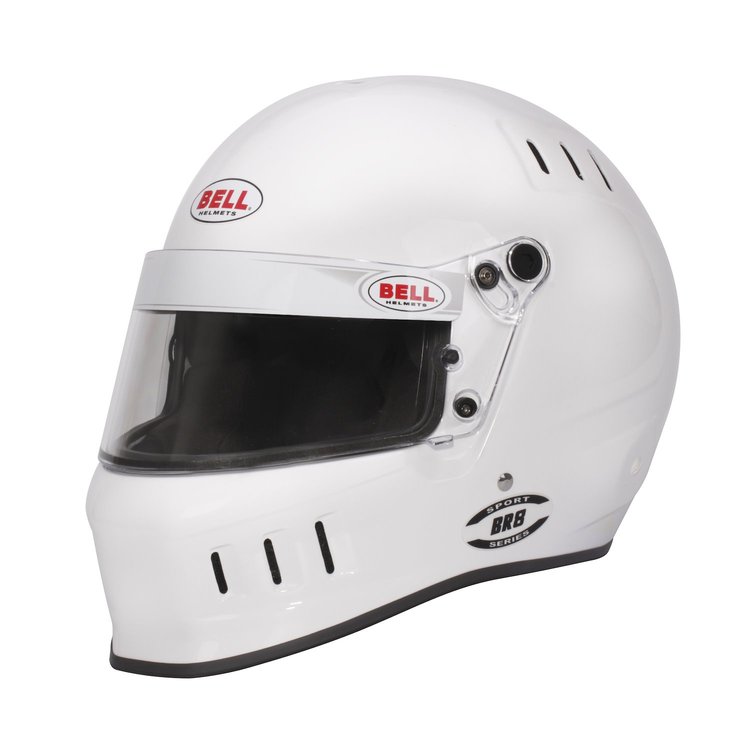 BR8 White Racing Helmet SA2020 Certified