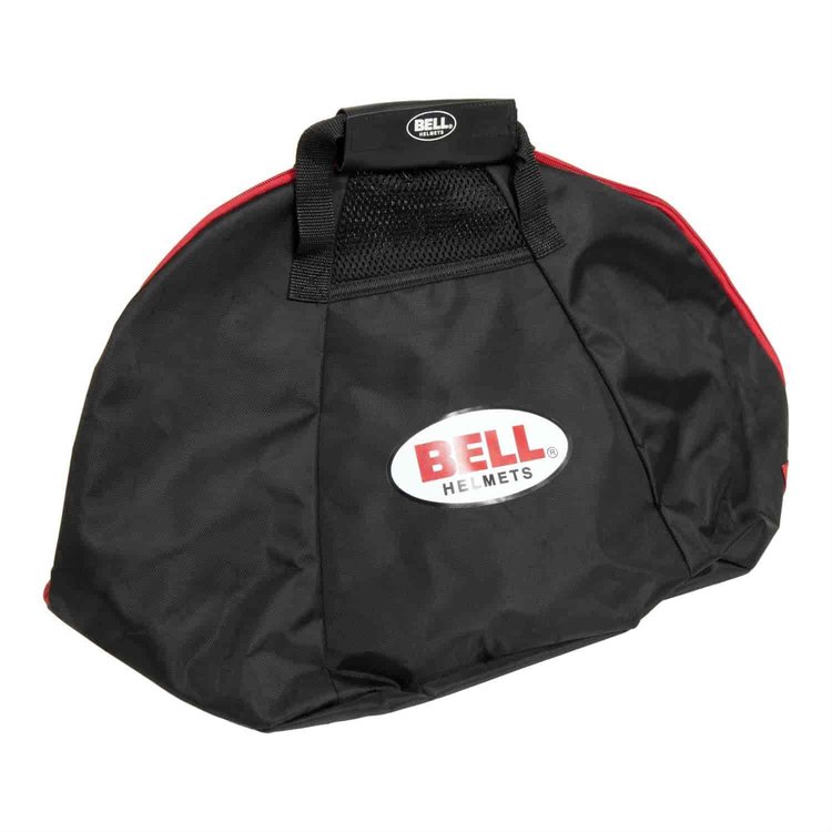 Fleece Helmet Bag Black and Red