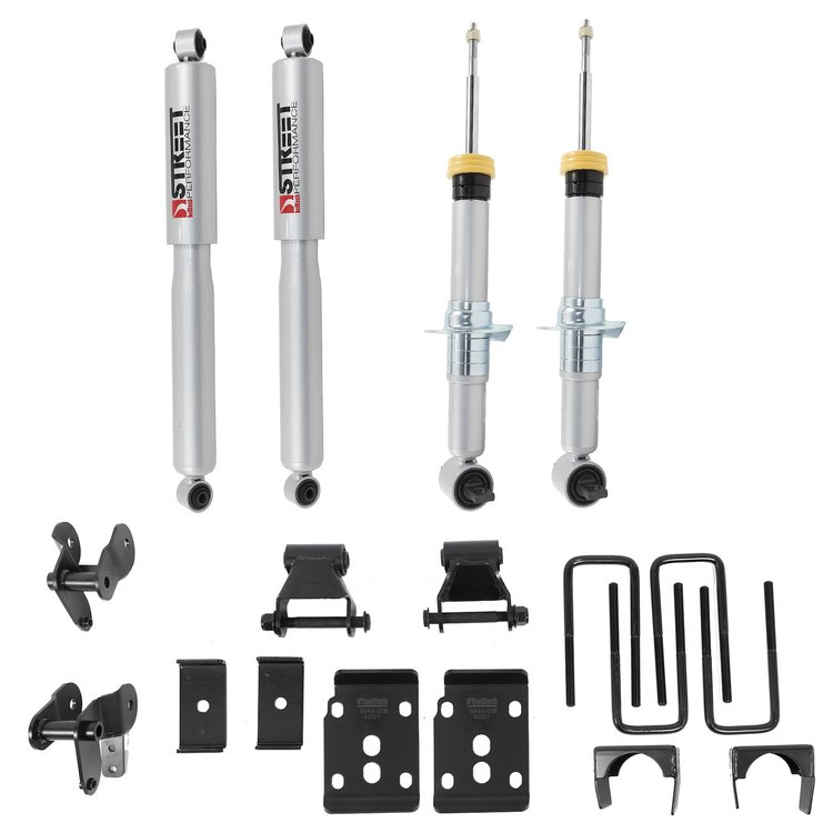 Lowering Kit w/ Street Performance Struts and Shocks for Fits Select Ford F-150 2WD Trucks [-1 in. to -3.5 in. Front / -4.5 in.