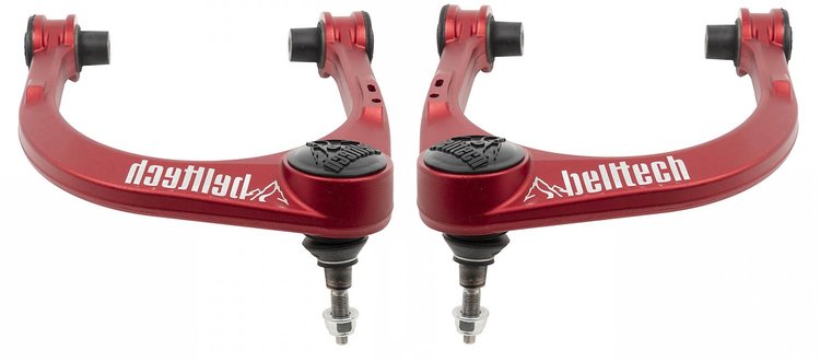 Front Upper Control Arm Kit Fits Select Ford Bronco 4WD [Red Anodized Finish]