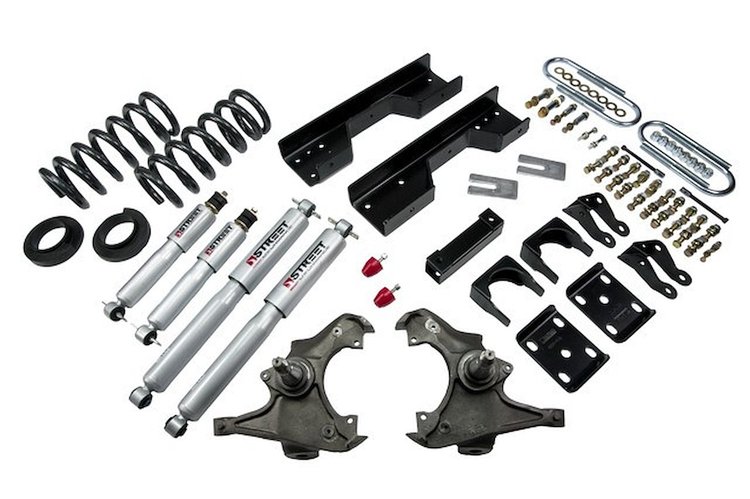 Complete Lowering Kit with Street Performance Shocks for 1997-2000 Chevrolet Silverado/GMC Sierra C2500/C3500
