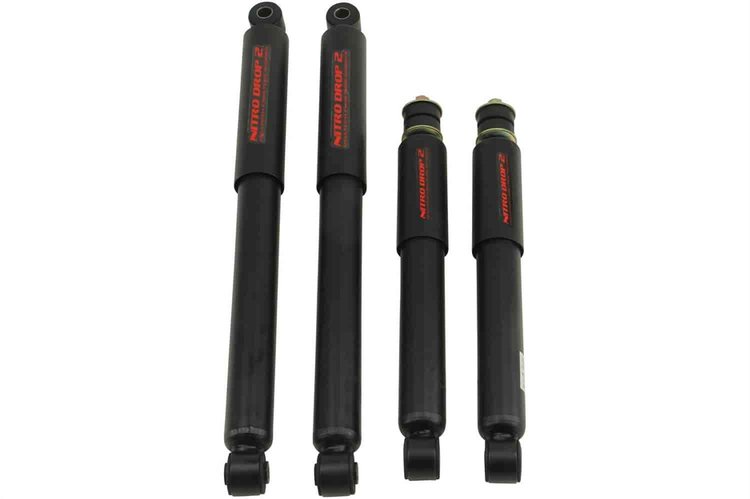 Nitro Drop 2 Shock Set includes (2) 146-8013 Front Shocks and (2) 146-8541 Rear Shocks