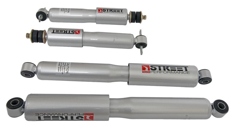 Street Performance Shock Set includes (2) 146-10101I Front Shocks and (2) 146-2210HH Rear Shocks