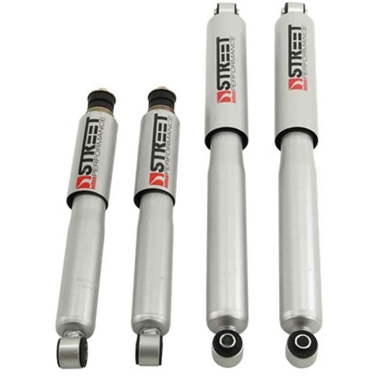 Street Performance Shock Set includes (2) 146-10104B Front Shocks and (2) 146-2210HB Rear Shocks