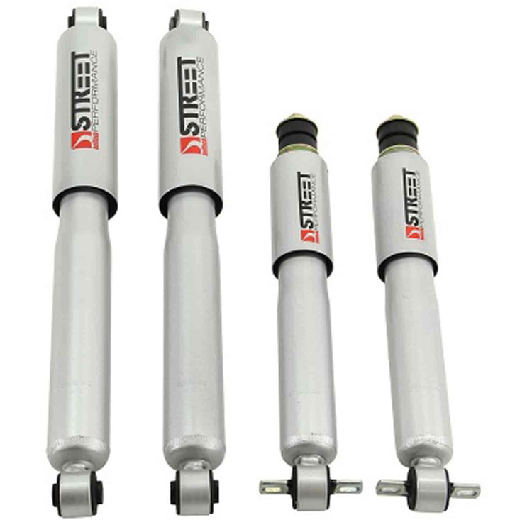 Street Performance Shock Set includes (2) 146-10104I Front Shocks and (2) 146-2412FF Rear Shocks