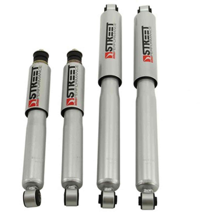 Street Performance Shock Set includes (2) 146-10108B Front Shocks and (2) 146-2412BB Rear Shocks