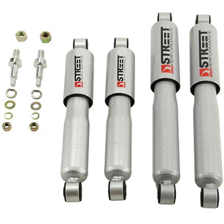 Street Performance Shock Set includes (2) 146-2104HA Front Shocks and (2) 146-2208AA Rear Shocks