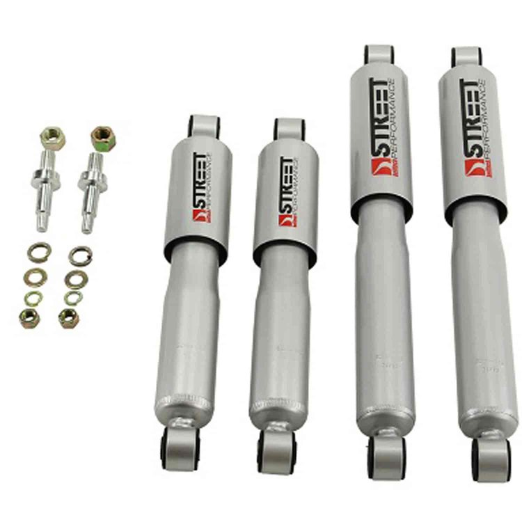 Street Performance Shock Set includes (2) 146-2104HA Front Shocks and (2) 146-2412HF Rear Shocks